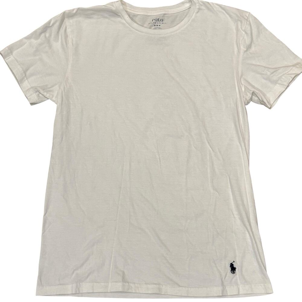 Polo Ralph Lauren White Classic Fit Crew Neck Cotton Men's Medium